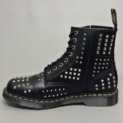 Dr. Martens Black and White Studded Boots 10 Men s-l400.jpg main image 4