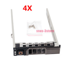 4PCS 2.5" 8FKXC G176J Drive Caddy Tray for Dell R710 R720 R730 R730xd R620