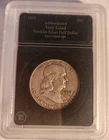 1957 50C Franklin Silver Half Dollar ~ Authenticated Very Good ~ BA17-00049-036