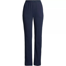 100 Cotton NWT Lands' End Sport Knit High Rise Pants
