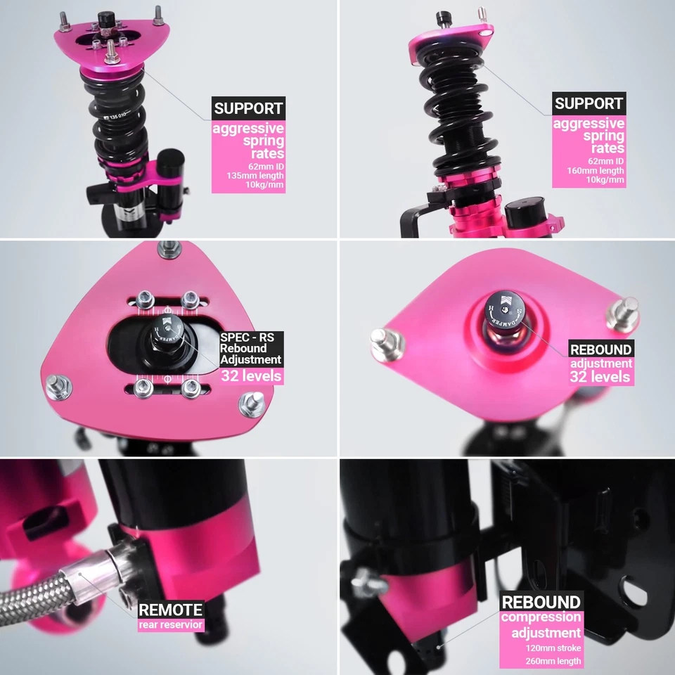 For Toyota Corolla 85-87 Megan Racing Spec-RS Series Front & Rear Coilover Kit Foto 3 de 4