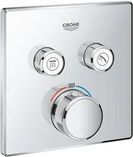 GROHE 29124000 | Grohtherm SmartControl Thermostat Concealed | Square | 2 Valves