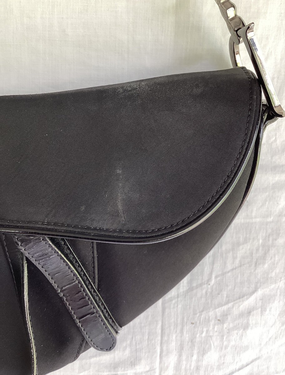 Christian Dior SADDLE ナイロンボディーバッグ CHRISTIAN DIOR BLACK NYLON SADDLE BAG – RDB