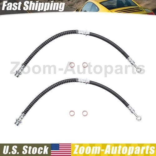 Front Brake Hydraulic Hoses Brake Lines Set of 2 Fits 2005-2009 Hyundai Tucson