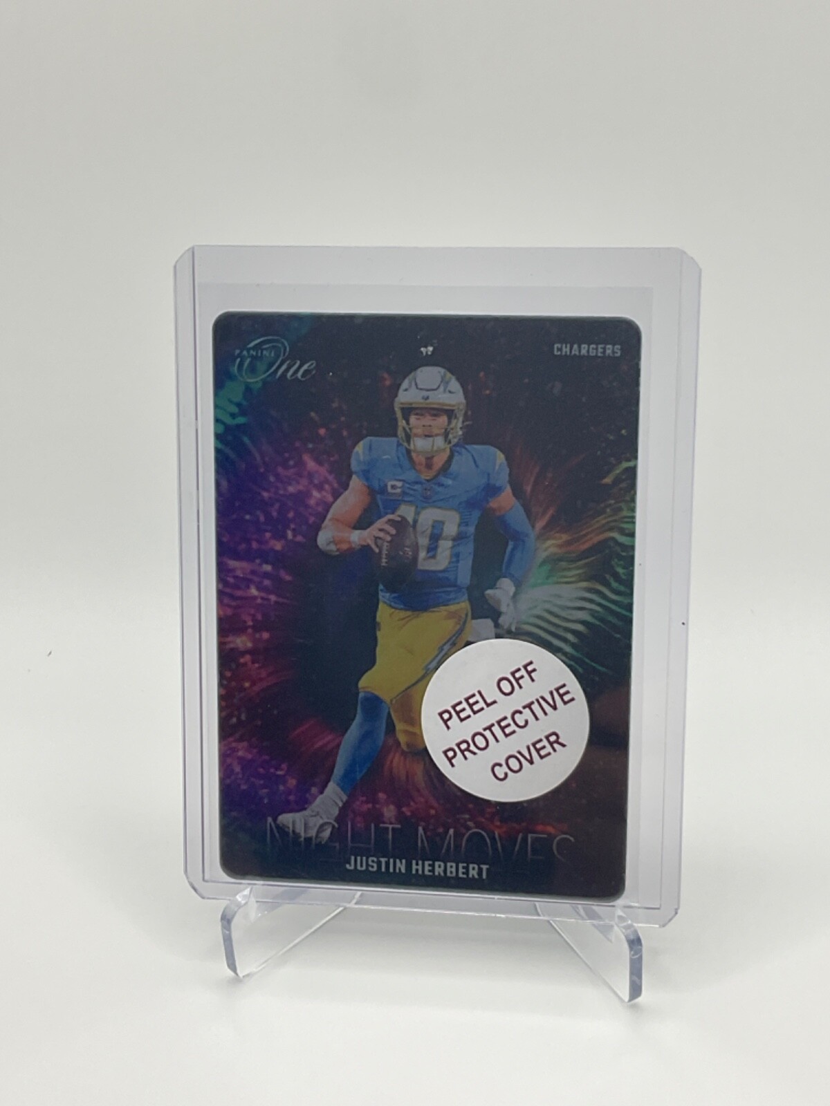 2023 Panini One Football Justin Herbert Night Moves Case Hit SSP