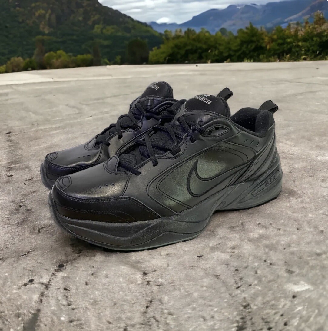 NIKE AIR Run MONARCH IV Triple Black Shoes Sneakers 415455 NIKE AIR Run MONARCH IV Triple Black Shoes Sneakers 415455