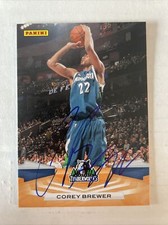 2009 Panini Corey Brewer Autographed Card Minnesota Timberwolves #212 CB1275