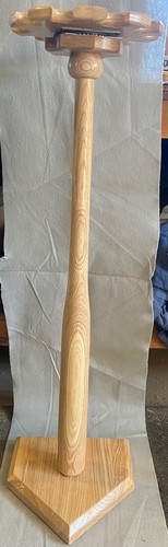 Revolving 10 bat display, solid ash. Free ship! | eBay