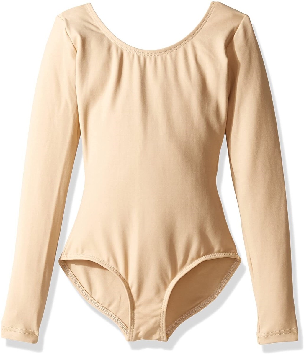 Capezio 258990 Girls Long Sleeve Leotard Nude Size Medium | eBay