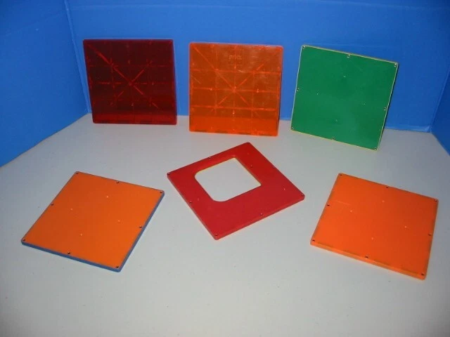 XMAG + VALTECH MAGNA AZULEJOS MAGNÉTICOS TRANSPARENTES + OPACOS 136 Piezas Lote Mixto Ver Fotos Foto 4 de 4