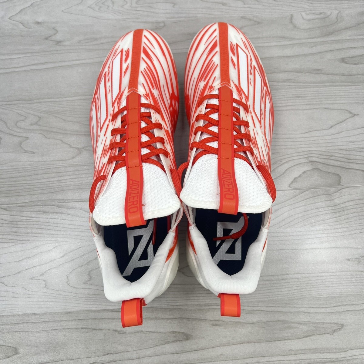 Adidas Adizero Elite 2022 Football Cleats Orange White HP8748 Men\'s Size 12.5 Adidas Adizero Elite 2022 Football Cleats Orange White  main image 2