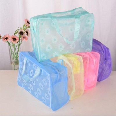 Large Capacity Floral Waterproof Makeup Bag With Multifunctional Storage Bag^