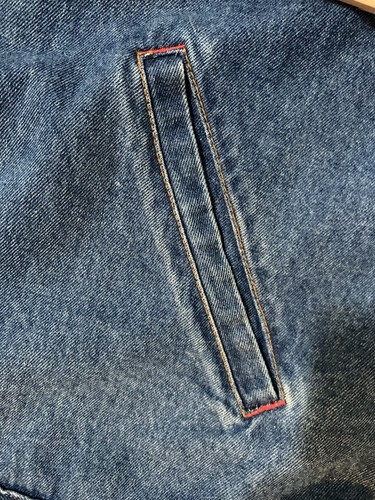 Vintage CHAPS RALPH LAUREN Denim Jacket Men’s XL Big Logo Embroidery 90s - Picture 6 of 15