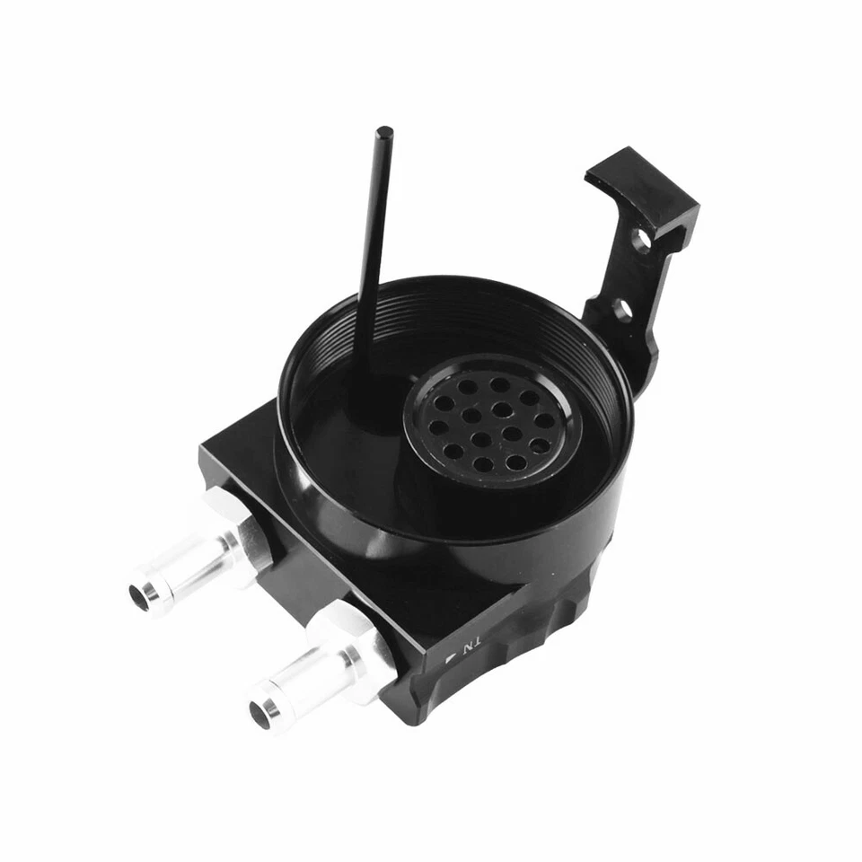 Aluminum Car Oil Catch Can Tank Flywheel Steel Wool Reservoir Filter Universal - Image 3 of 4