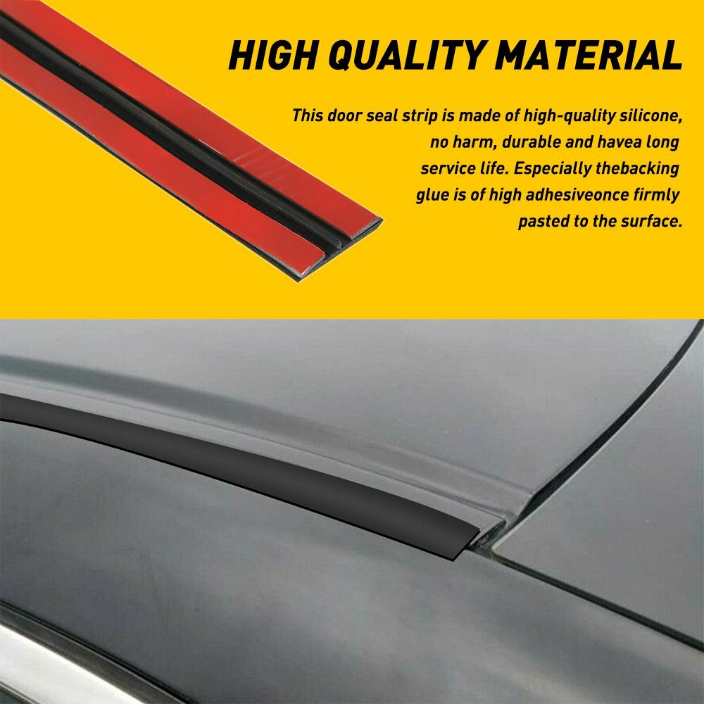 4M Car Windshield Roof Seal Noise Insulation Rubber Strip Sticker Accessories US - Foto 2