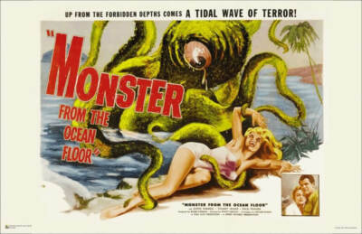 Monster From the Ocean Floor - Vintage Movie Ad Poster 17.5'' x 11.5'' Laminated