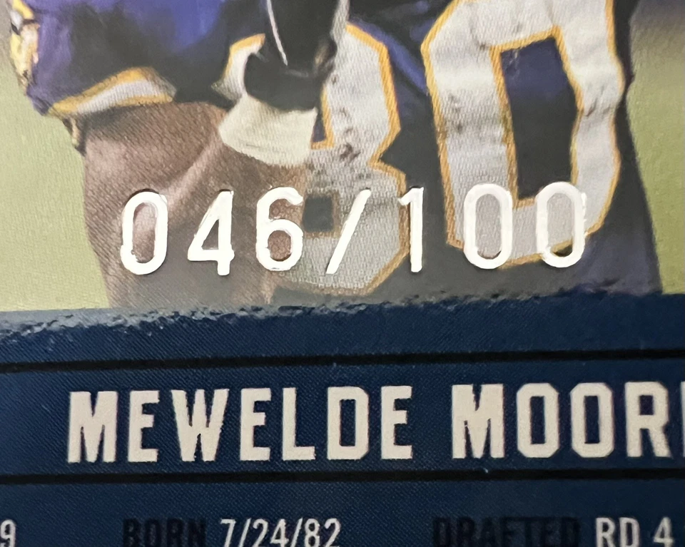 Mewelde Moore 2005 Playoff Prestige Xtra Points /100 #74 - Minnesota Vikings - Image 3 of 3