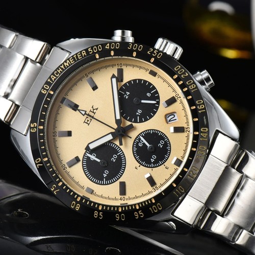 Eik Herren uhr Men Watch Chronograph Quartz Stainless Case - Picture 2 of 5