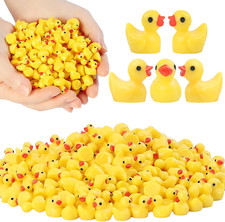 100Pcs Mini Resin Ducks, Tiny Ducks Figurines Bulk for Miniature Dollhouse