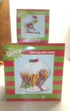Dept 56 Dr Seuss' Grinch Village little who shoes and Cindy Lou who's house