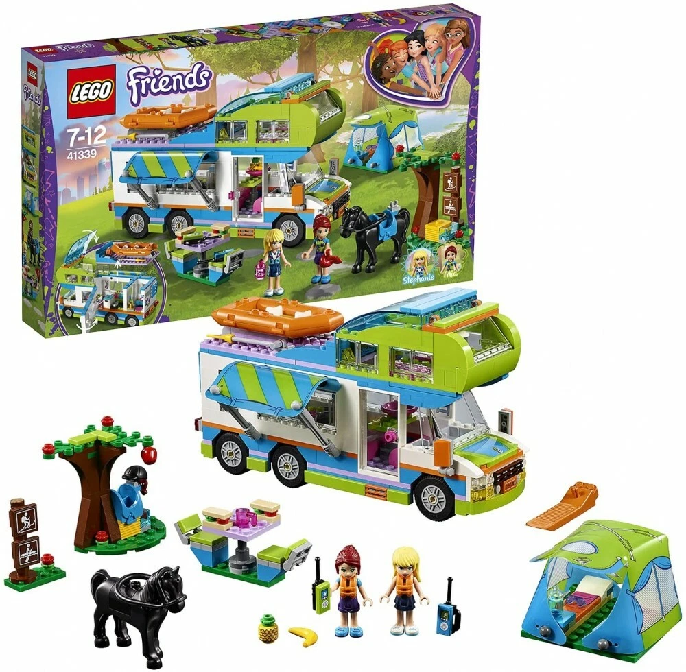 LEGO Friends Mia\'s Camping Car Block Building Toy 41339 7 to 12 years old