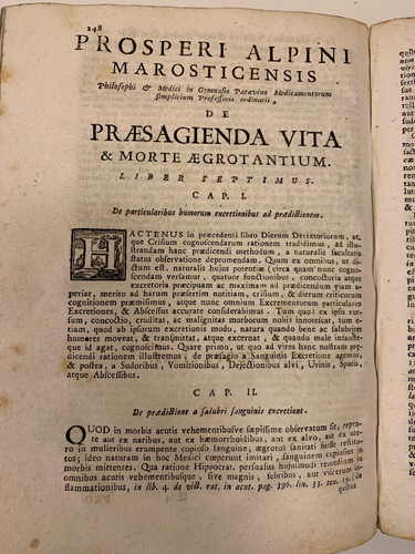 Prospero Alpini, ritratto inciso De praesagenda vita 1751 + libellus Fracastoro - Picture 13 of 24