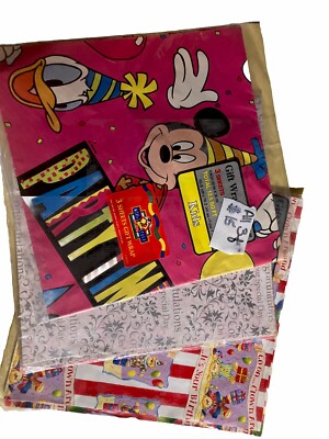 Lot Vtg Gift Wrap Wrapping Paper American Greetings Hallmark Current Some Sealed