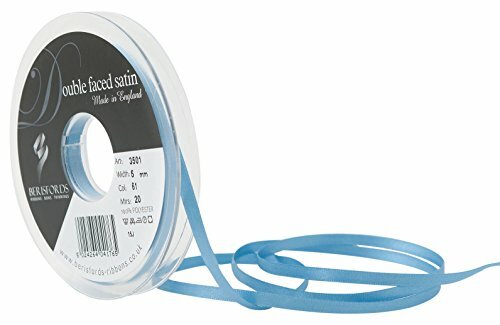 Berisfords 3501 Nastro di Raso Double Face, Blu Scuro, 5 mm (m1p)