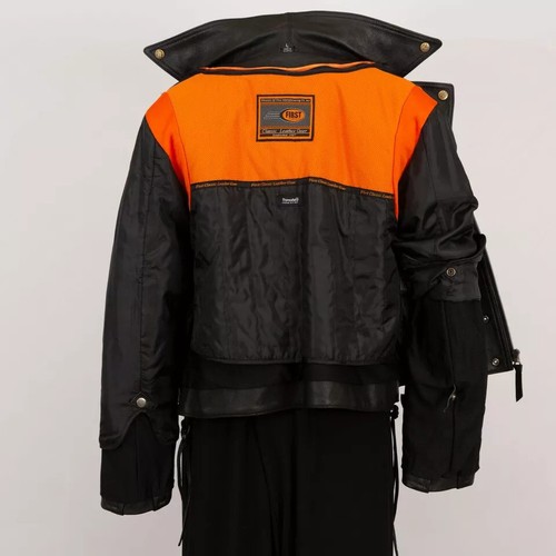 Womens Motorcycle Leather Jacket L Black - Picture 5 of 12