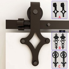 CCJH 4-20FT Sliding Barn Door Hardware Closet Track Kit for Single/Double Door