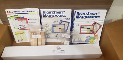 RightStart Math Level B Lessons and Worksheet Books + Math Balance + activities
