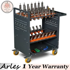 Tool Cart CNC Tool Cart CAT40 Tool Trolley BT40 CNC Tool Holder 35 Capacity Gray