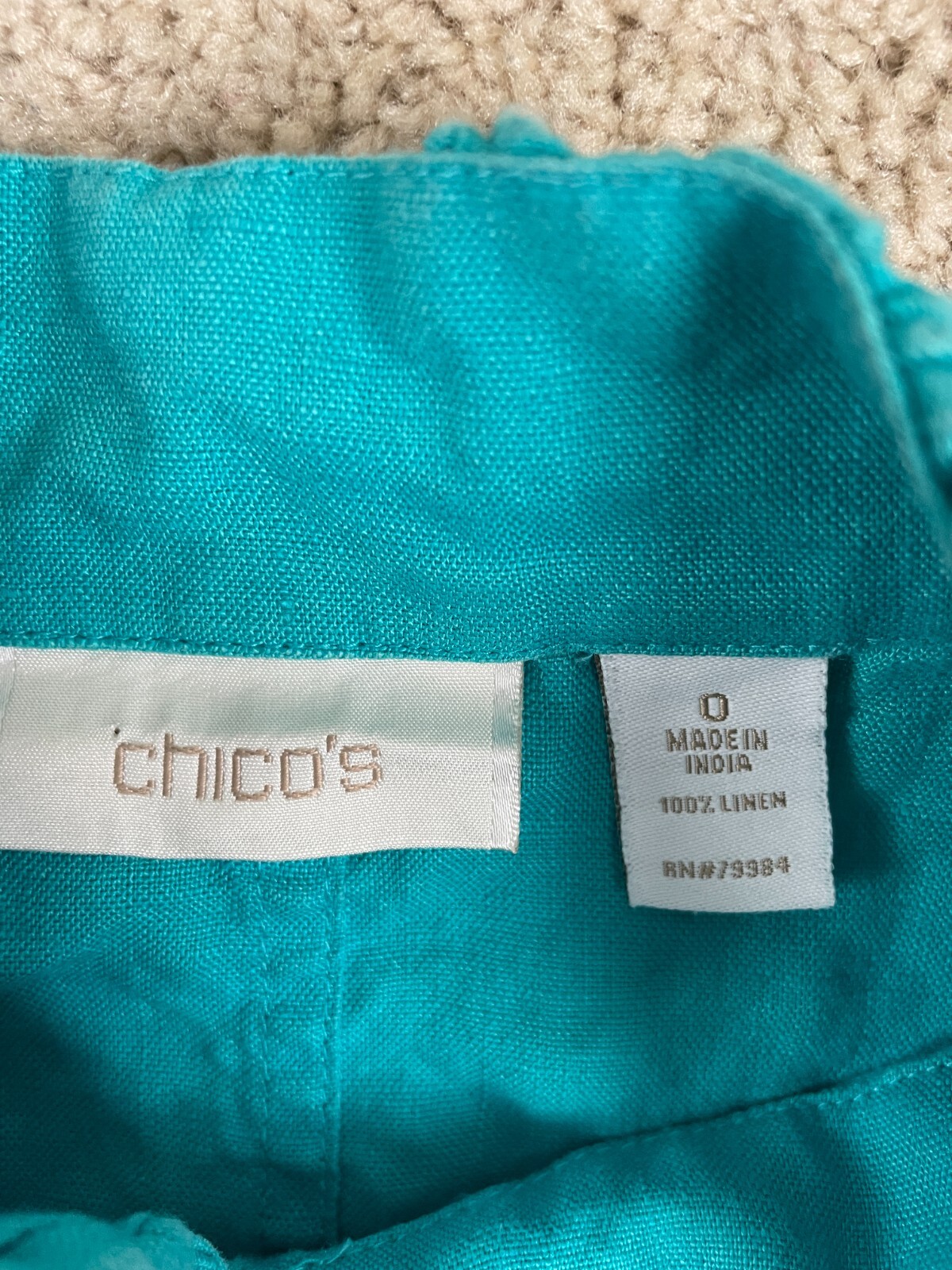 Chicos Blazer Basic Jacket Womens Size 0 Linen Bu… - image 11