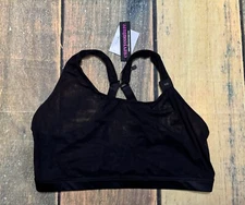 Curvy Couture BLACK HUE Sheer Mesh Wireless Bralette, US XXL Style#1355