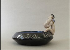 POSACENERE PUBBLICITARIO COSULICH LINE NAVIGAZIONI CERAMICA ROMETTI  FUTURISTA