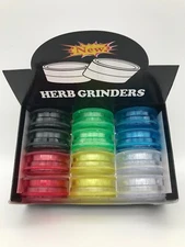 1 - Plastic Grinder Herb Spice Tobacco Crusher Magnet 2 Parts 2.36*0.98" 60mm