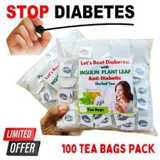 Natural Insulin Plant Leaf Costus Igneus Herbal Organic Diabetic 100 Tea Bags