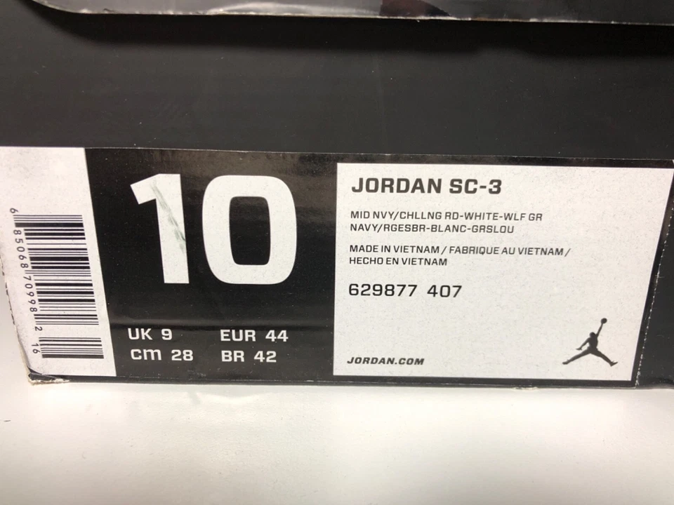 Jordan Flight SC-3 Midnight Azul Marino Rojo Jumpman Talla 10 Para hombres Lanzado 2014 Foto 2 de 4