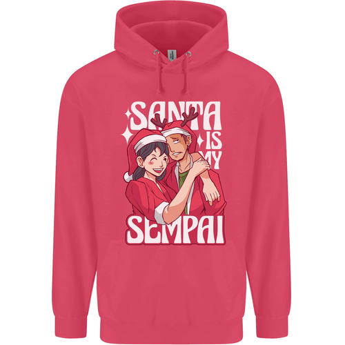 Anime Santa is My Sempai Funny Christmas Xmas Childrens Kids Hoodie - Picture 41 of 84