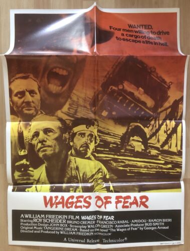 WAGES OF FEAR (SORCERER) 1977 ORIGINAL LEBANESE 1-SHEET POSTER NEAR MINT - 第 1/5 張圖片