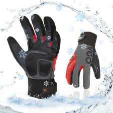 Vgo 1Pair -4℉ Lined Touchscreen Waterproof Winter Work Gloves (SL8777FW-FM)