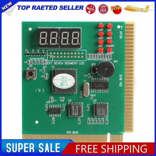 4-Digit PC Analyzer Diagnostic Post Card Motherboard Fault Testers for ISA