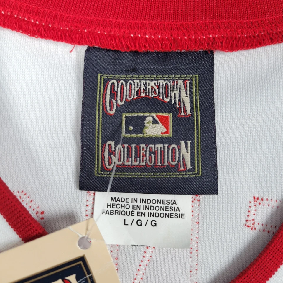 Мужская футболка Johnny Bench Cincinnati Reds большая с вышивкой Majestic Cooperstown новая - Изображение 3 из 4