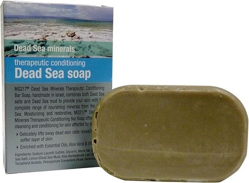 MG217 Psoriasis Dead Sea Mud and Salt Dual Bar Soap - with Aloe and Vitamin E, 3 - Picture 5 of 5