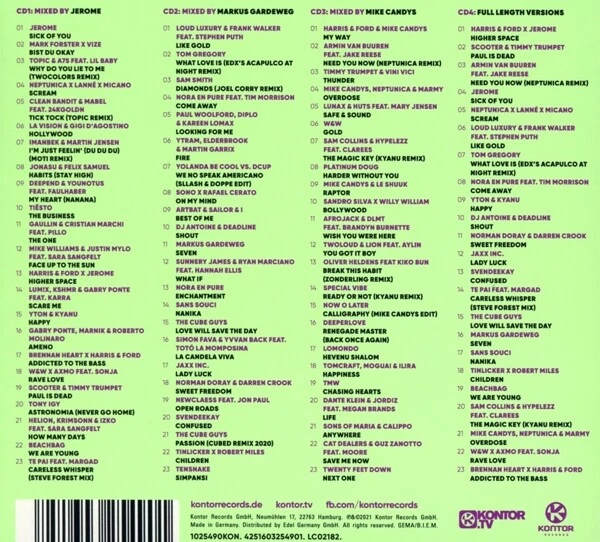 KONTOR TOP OF THE CLUBS VOL.88  4 CD NEU - Bild 2 von 2