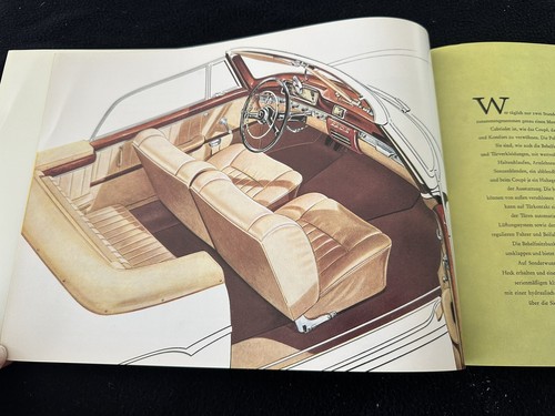 1958-1960 Mercedes German Brochure 220SE Coupe Convertible W180 W128 Catalog - Picture 4 of 7