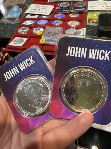 Lot Of 2x 1oz silver John Wick 999 Fine Silver In TEP Lions Gate Collaboration