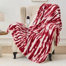 Beheizte Decke, Überwurf, 127 x Überwurf 50 x 60 Zoll, Rot Bedruckt 