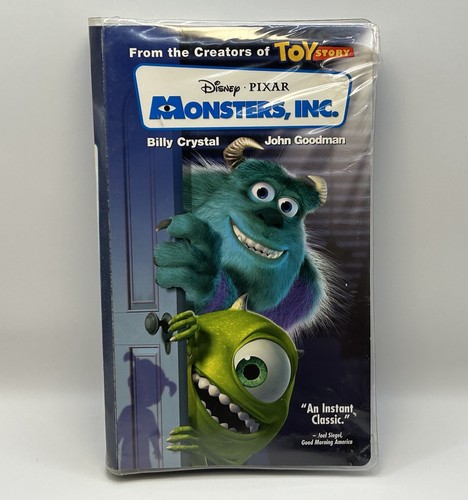 Monsters Inc. VHS 2002 Disney Pixar Blue Video Tape Classic Movie VTG Clamshell