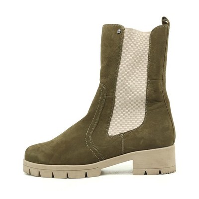 Tamaris Damen Comfort Chelsea Boot Boots Olivgrü Nubukleder H Stiefeletten EU 39